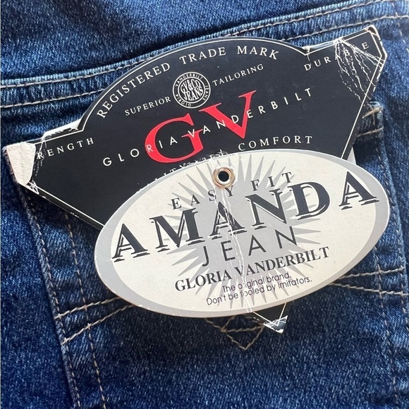 NWT Gloria Vanderbilt Amanda Original Jeans Tapered Leg Blue Size 8 Petite (D3) - Picture 9 of 10